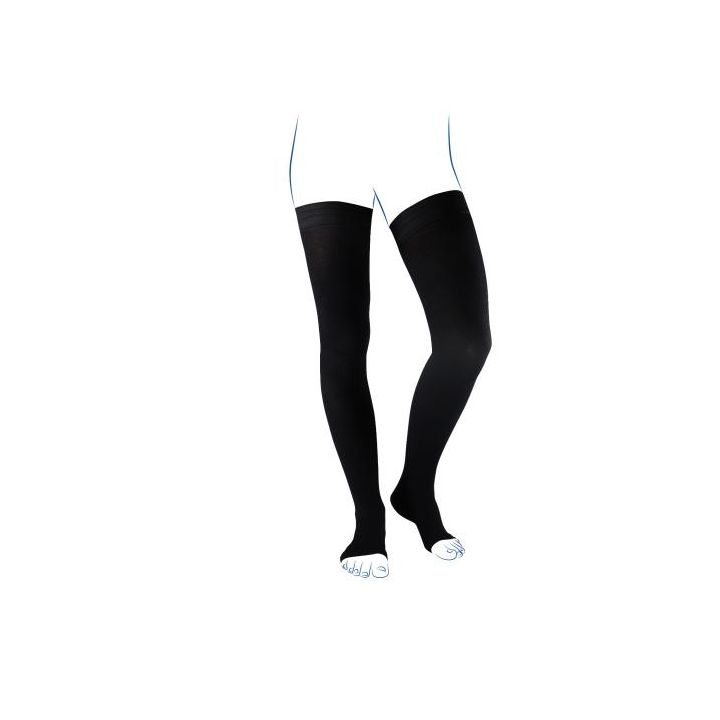 Bas de contention Venoflex City confort fil d'Écosse antiglisse homme - classe 2 - pied ouvert