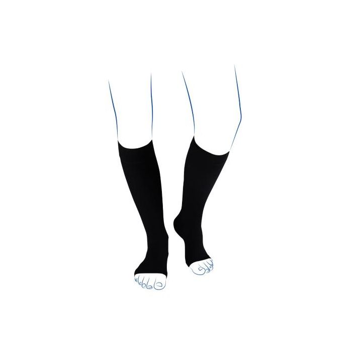 Chaussettes de contention Venoflex City confort fil d'Ecosse homme - classe 2 - pied ouvert