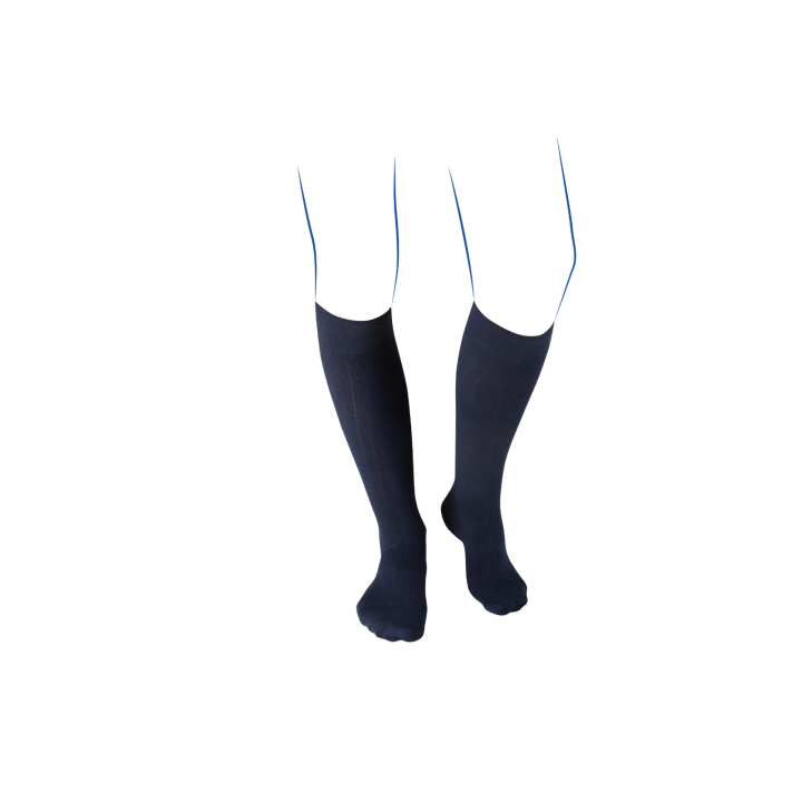 Chaussettes de contention Venoflex City confort fil d'Écosse homme - classe 2 - mollet plus