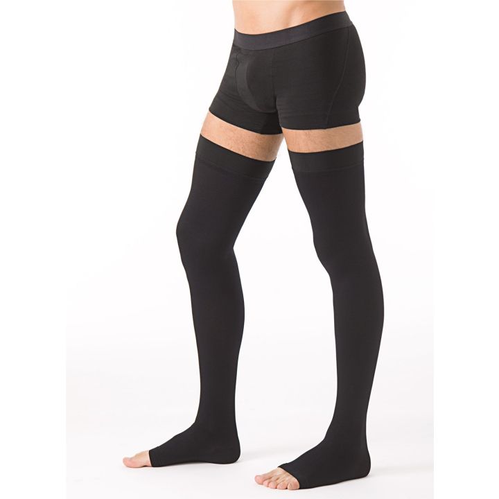 Essentiel microfibre bas de contention (Urban) Sigvaris - Classe 2 - pieds ouverts