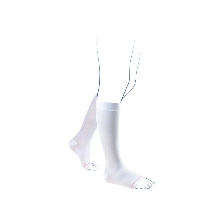 Chaussettes de contention anti-stase Venoflex Clinic - pied ouvert classe 2