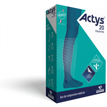 Bas de contention Actys 20 autofix homme - classe 2 - taille +