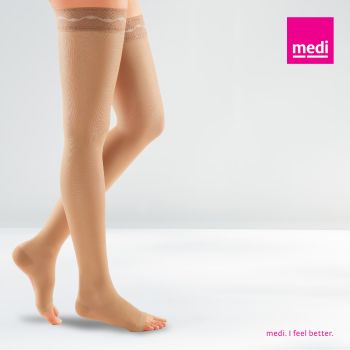 Bas de contention séduction autofixant femme - classe 2 - pied ouvert