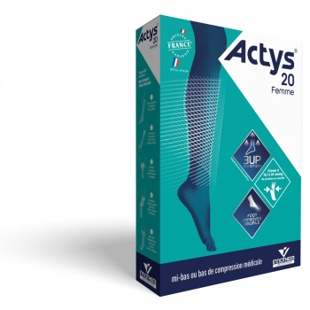 Chaussettes de contention Actys 20 femme - classe 2