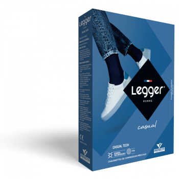 Chaussettes de contention Legger Casual TECH (Legger zen) homme - classe 2 - tailles +