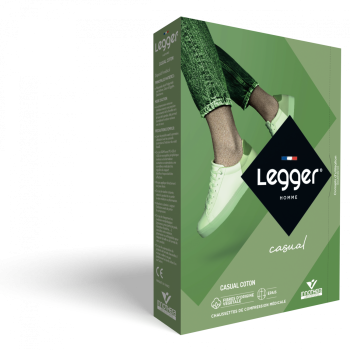 Chaussettes de contention Legger Casual Coton (Legger classic) homme - classe 2