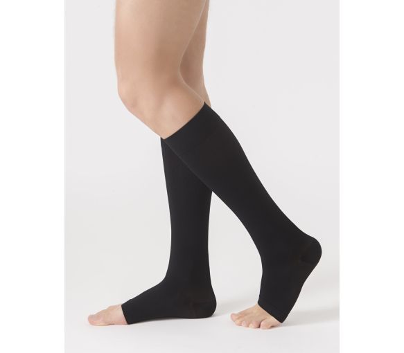 Dynaven chaussettes de contention Fin New homme - classe 2 - pieds ouverts - image 1