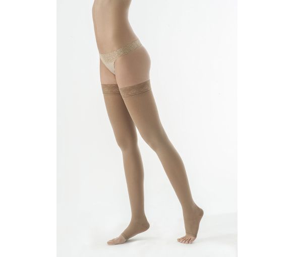 Dynaven bas auto-fixants semi-opaque (Pure semi-opaque) Sigvaris - classe 3 - pieds ouverts