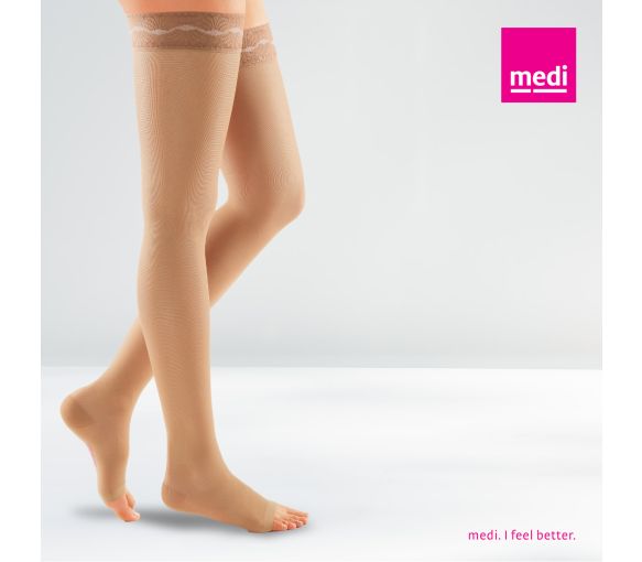 Bas de contention séduction autofixant femme - classe 2 - pied ouvert - image 1