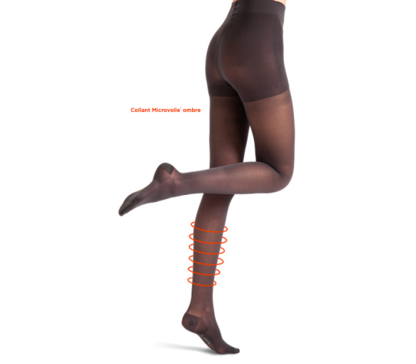 Collant de contention microvoile femme - classe 2