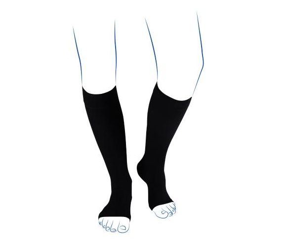 Chaussettes de contention Venoflex City confort fil d'Ecosse homme - classe 2 - pied ouvert - image 1