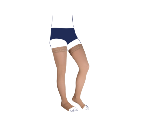 Bas de contention venoflex kokoon antiglisse femme - classe 2 - pied ouvert