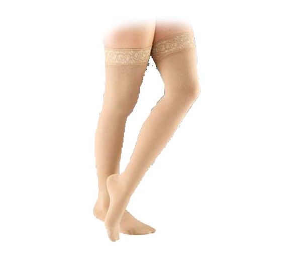 Bas de contention microtec autofixant femme - classe 2 - pied ouvert - image 1