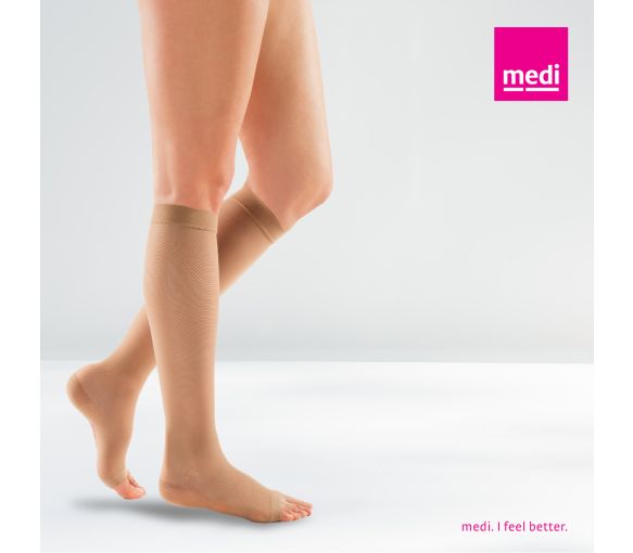 Chaussettes de contention séduction femme - classe 2 - pied ouvert - image 1