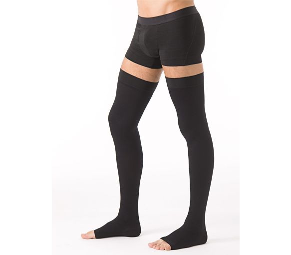 Essentiel microfibre bas de contention (Urban) Sigvaris - Classe 2 - pieds ouverts