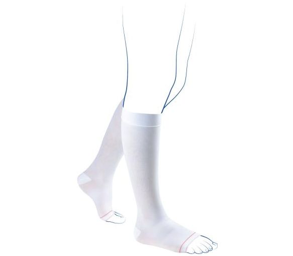 Chaussettes de contention anti-stase Venoflex Clinic - pied ouvert classe 2