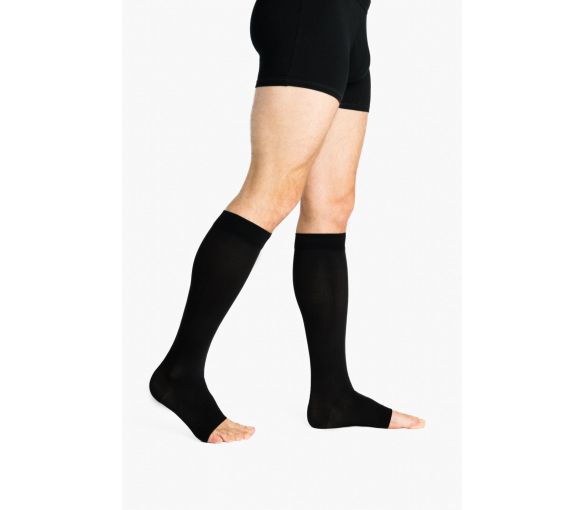 Chaussettes de contention Expert homme Sigvaris - classe 3 - pied ouvert - image 1