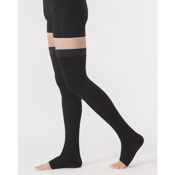Dynaven bas de contention auto-fixants fin new homme - classe 2- pied ouvert