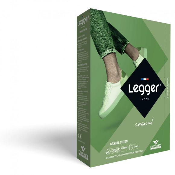Bas de contention Legger Casual Coton (Legger classic) autofix homme - classe 3