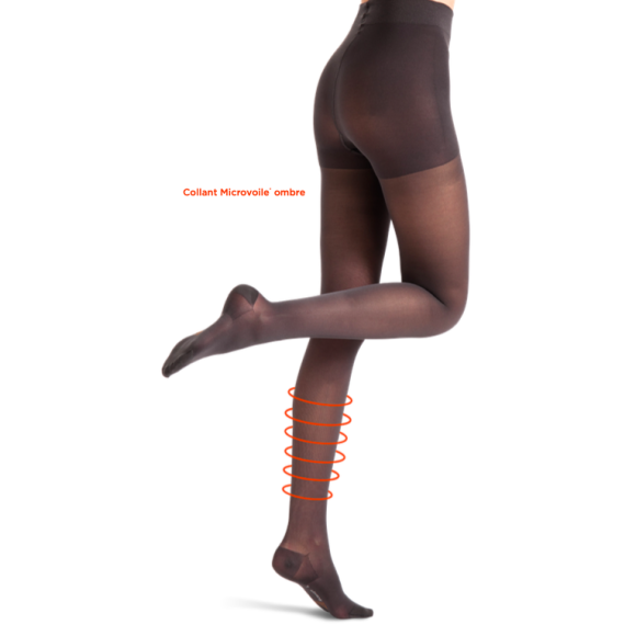 Collant de contention microvoile femme - classe 2