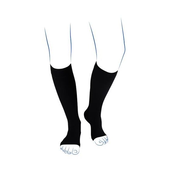 Chaussettes de contention Venoflex City confort fil d'Ecosse homme - classe 2 - pied ouvert